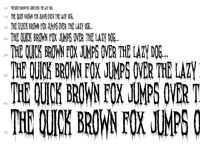 Needleteeth font waterfall